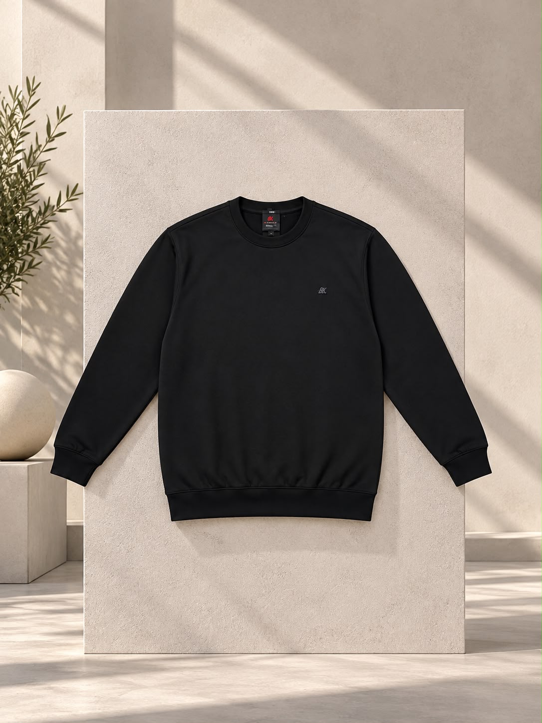 Waffle Kumaş Erkek Büyük Beden Sweatshirt