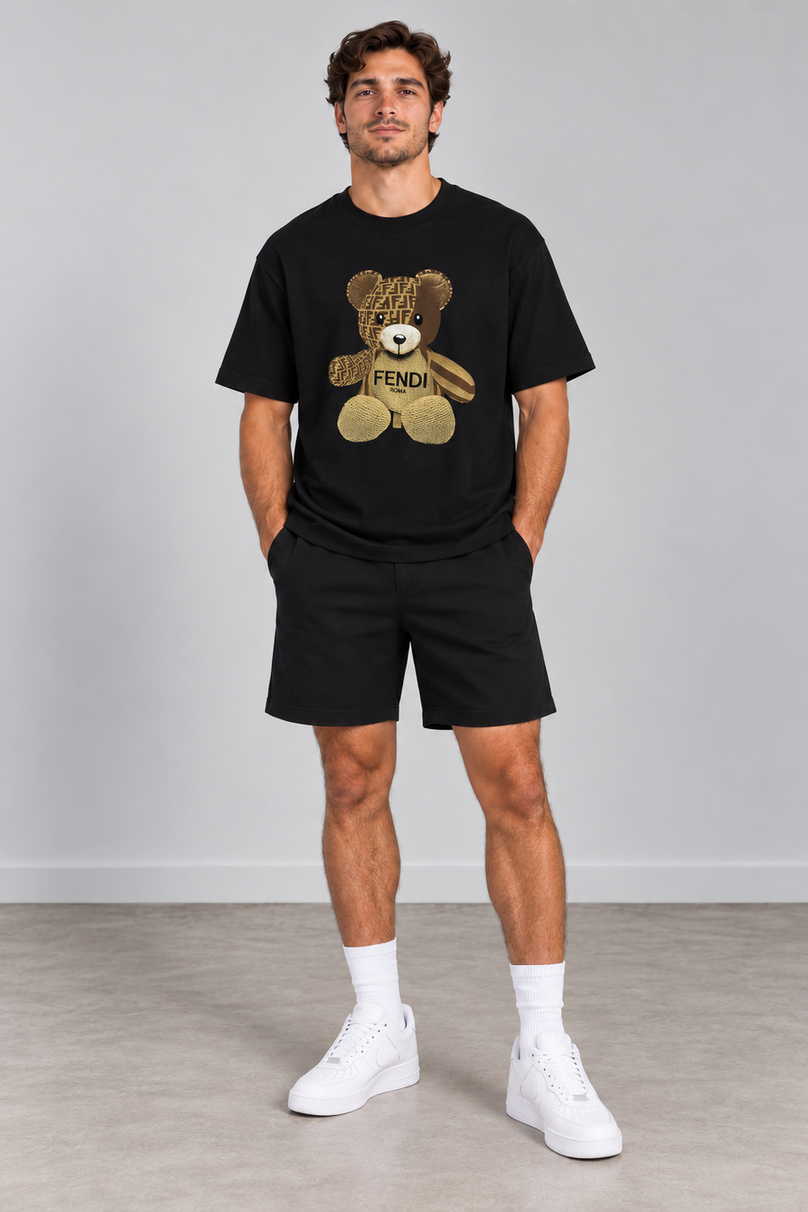 Bear Erkek T-shirt Siyah