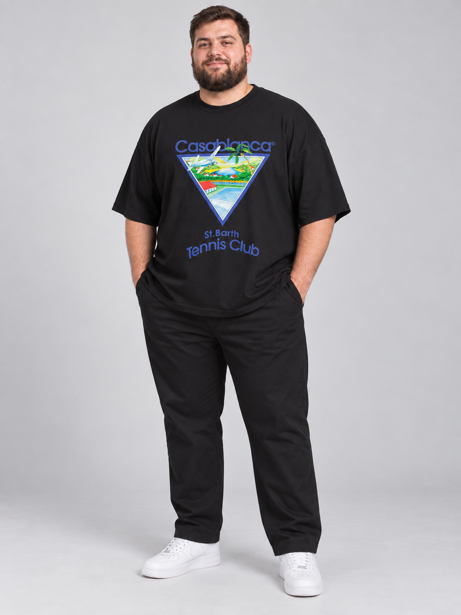 Büyük Beden Erkek Blanc T-shirt