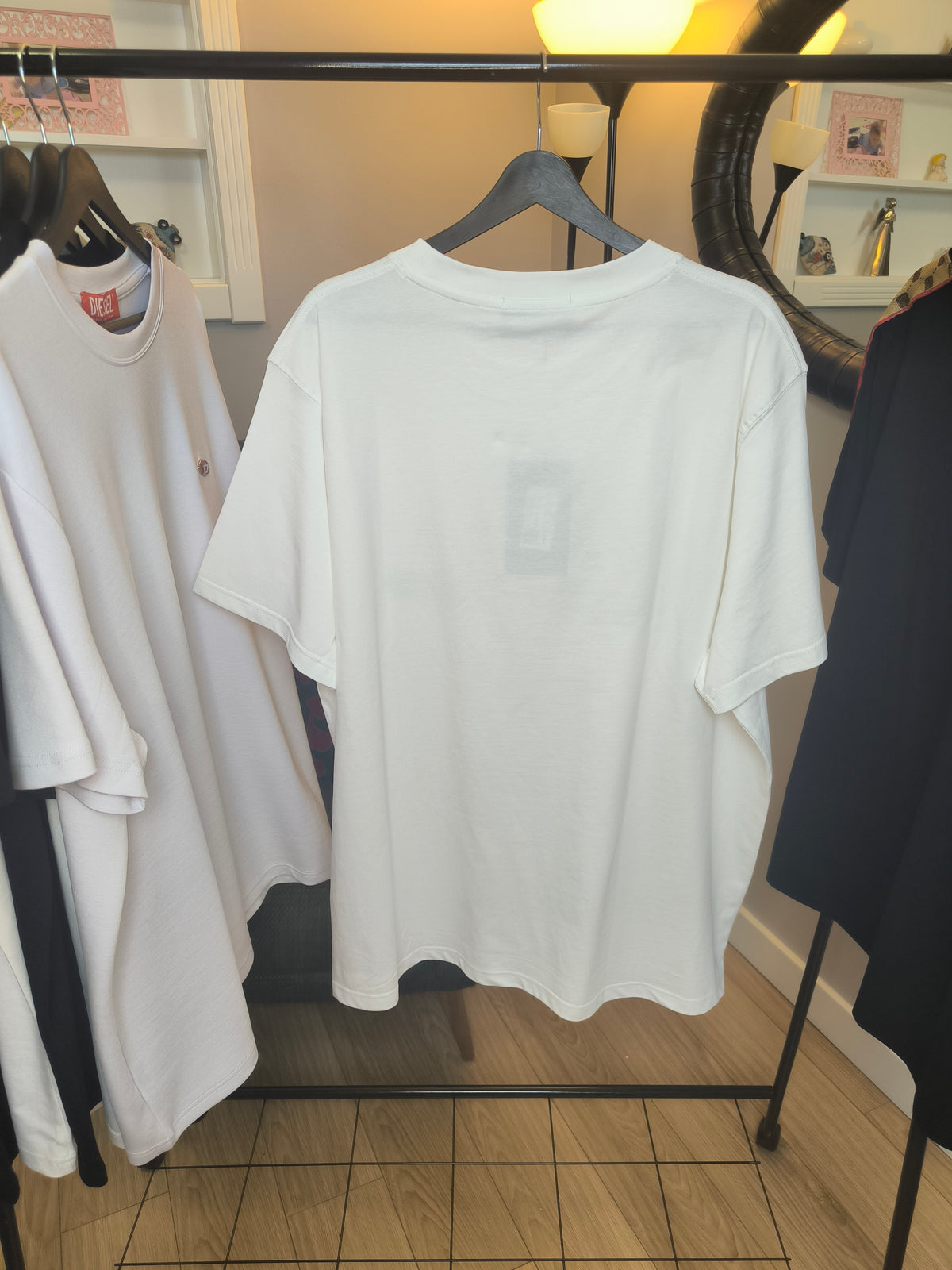 Büyük Beden Erkek Green Stripes T-shirt