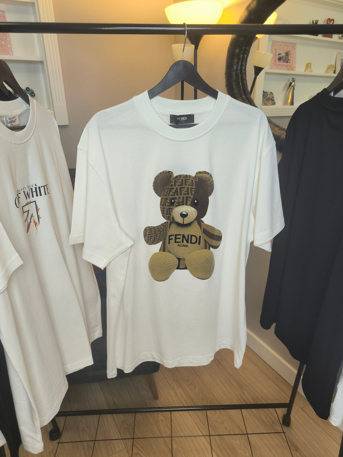 Bear Erkek T-shirt Beyaz